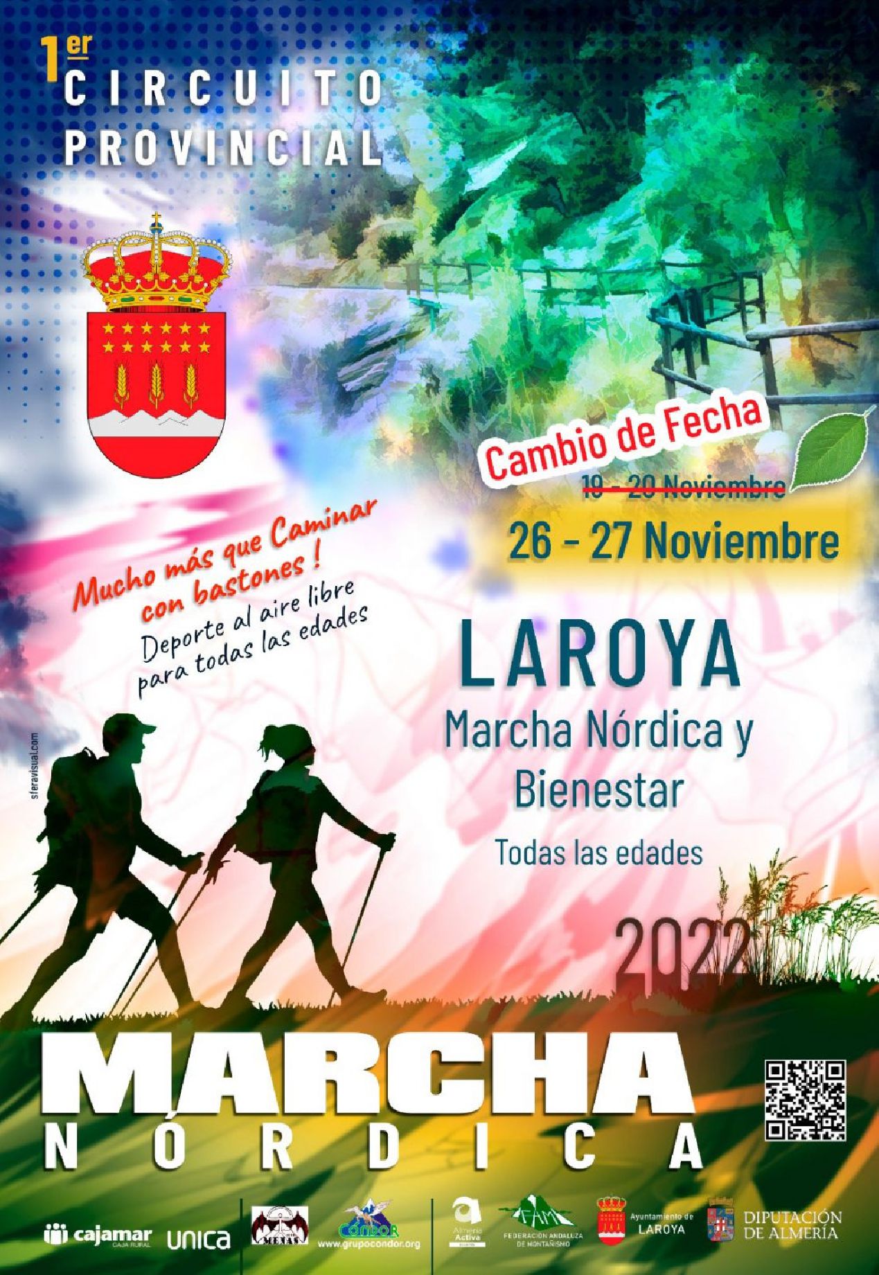 Circuito Provincial de Marcha Nórdica 2022. Laroya 26 y 27-11-2022